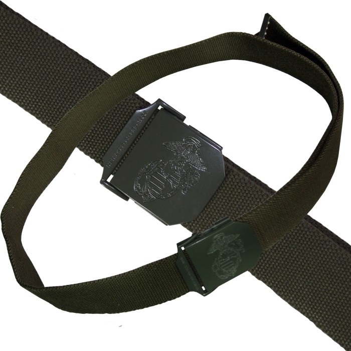 MFH USMC Hosen Gürtel, oliv, mit Metallschloss